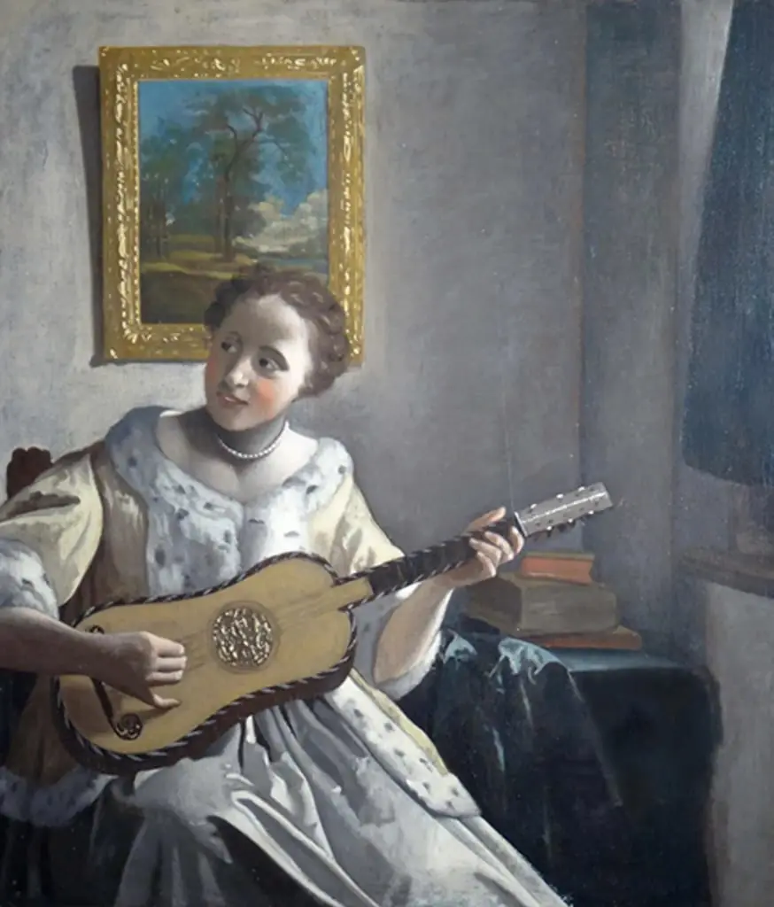 A Lady Playing the Guitar, by Johannes Vermeer