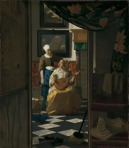 De liefdesbrief, by Johannes Vermeer