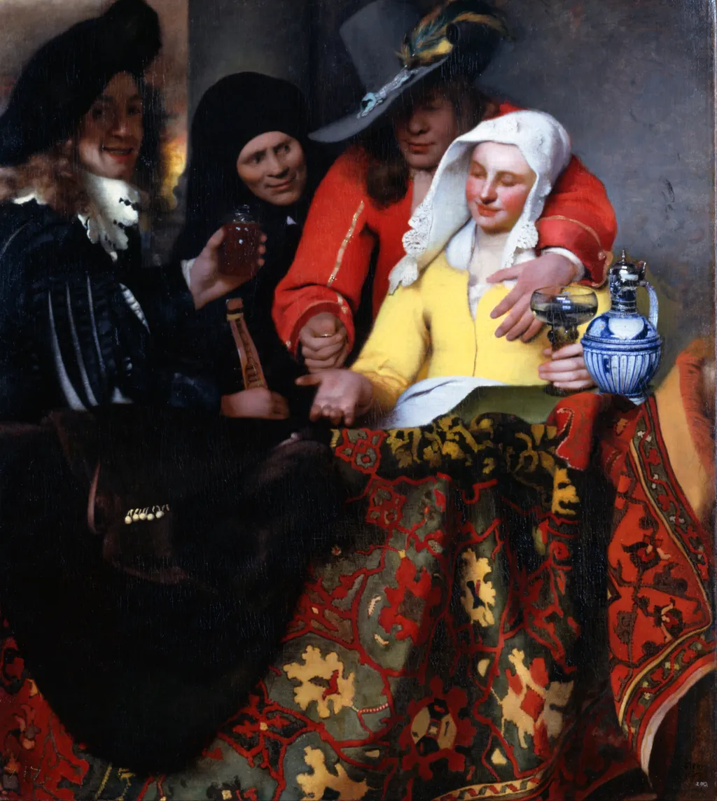 The Procuress, by Johannes Vermeer, oil, 1656