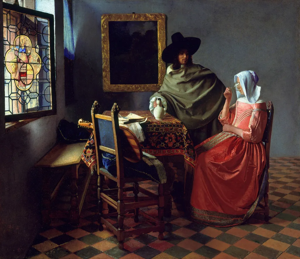 The Wine Glass, by Johannes Vermeer, oil, 1659
