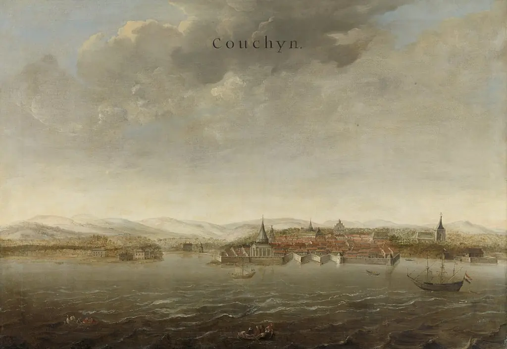 View of Cochin on the Malabar Coast of India