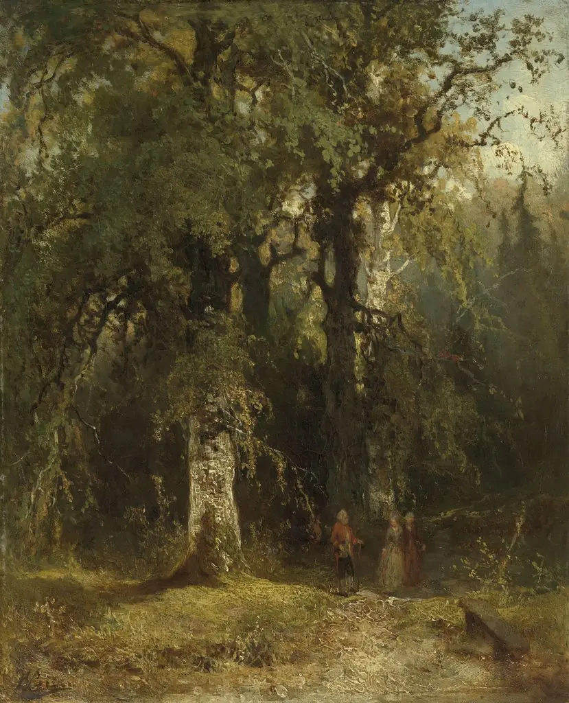 View in the Woods, by Johannes Warnardus Bilders