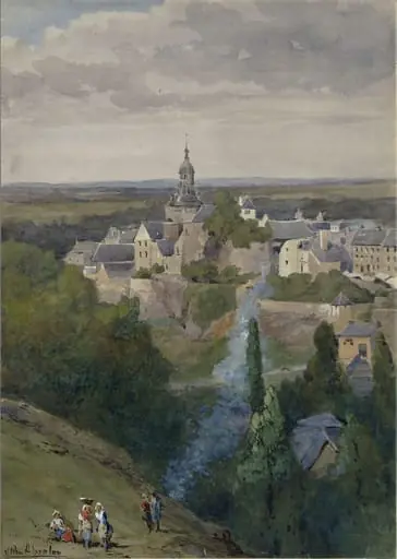 Moncontour, Brittany, by John Absolon