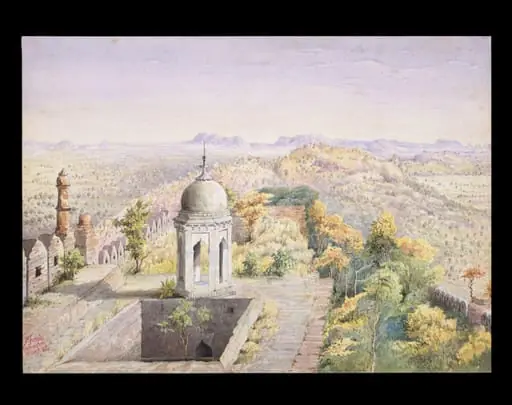 Landscape in Ambagarh, Bhandara (Central Provinces), India, by John Alexander Temple