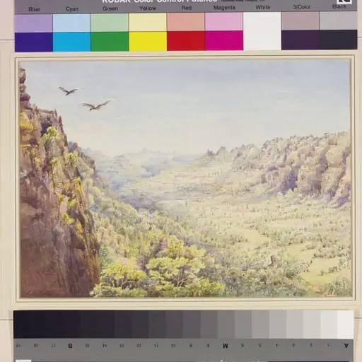 Valley of Jumbo Dwip near Puchmurree, by John Alexander Temple
