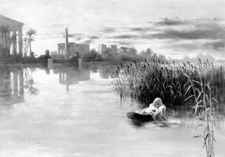 Moses in the Bulrushes, by John Ames Mitchell, 1890
