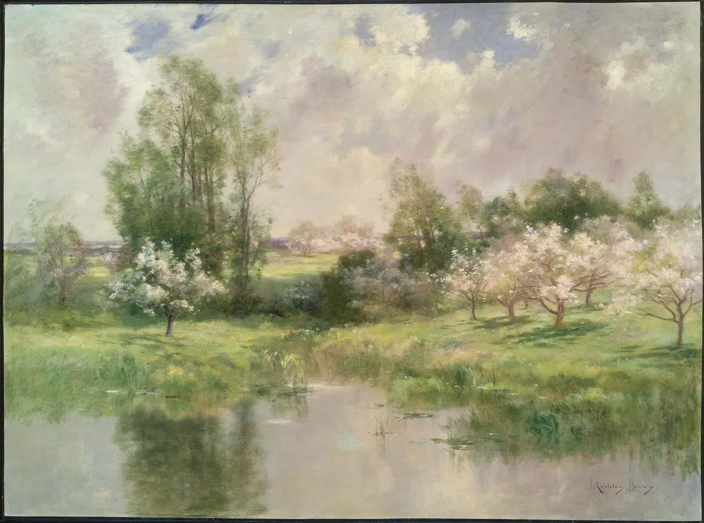 A Showery May Morning, by John Appleton Brown, oil, 1883