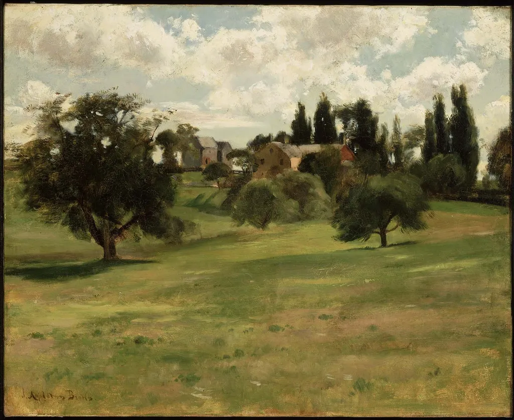 Hillside in Summer, by John Appleton Brown, oil, 1883