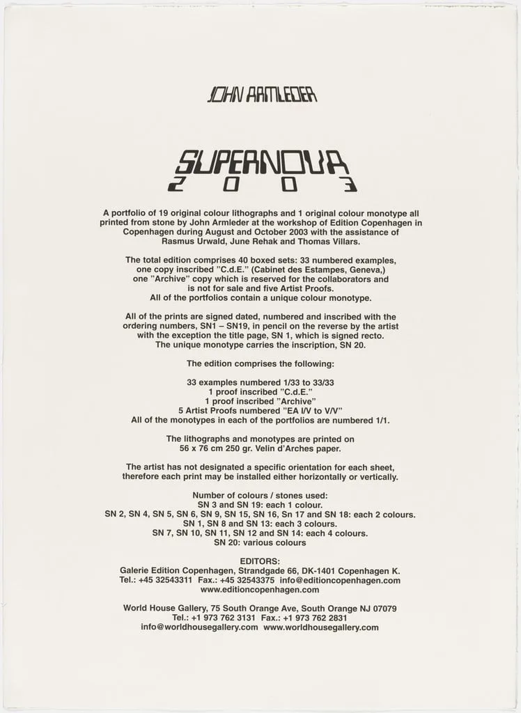 Untitled, by John Armleder, ink, 2003