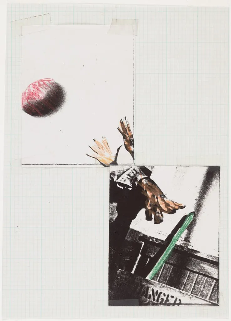 Untitled, by John Baldessari, crayon, 1989