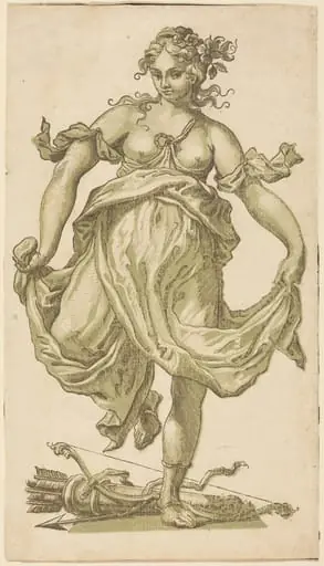 Dancing Nymph with Bow and Arrows, by John Baptist Jackson