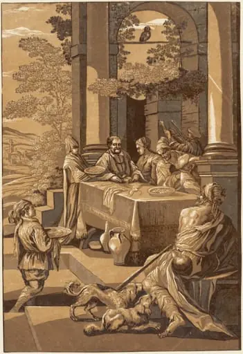 Dives and Lazarus (Right Panel), by John Baptist Jackson