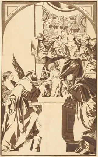 Holy Family and Four Saints, by John Baptist Jackson