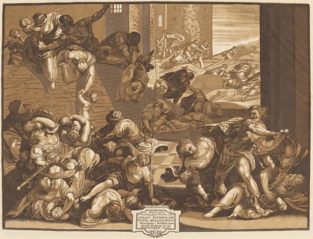 Massacre of the Innocents, by John Baptist Jackson, ink, 1739