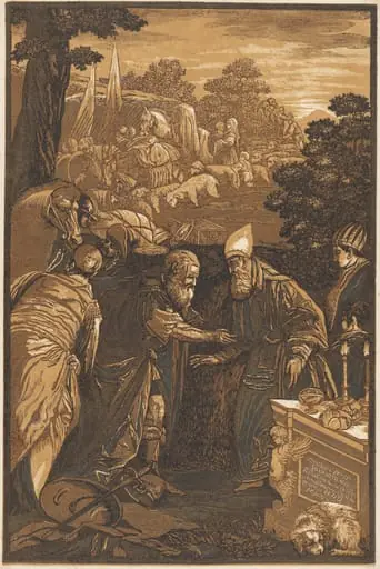 Melchisedech Blessing Abraham, by John Baptist Jackson