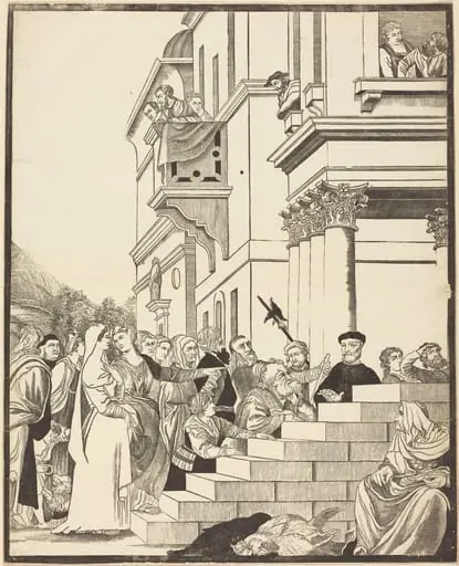 Presentation of the Virgin in the Temple [center plate], by John Baptist Jackson