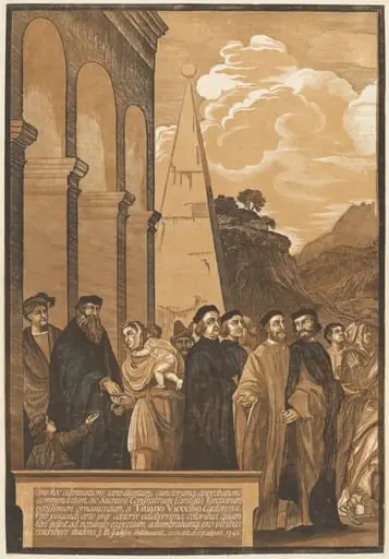 Presentation of the Virgin in the Temple (Left Panel), by John Baptist Jackson