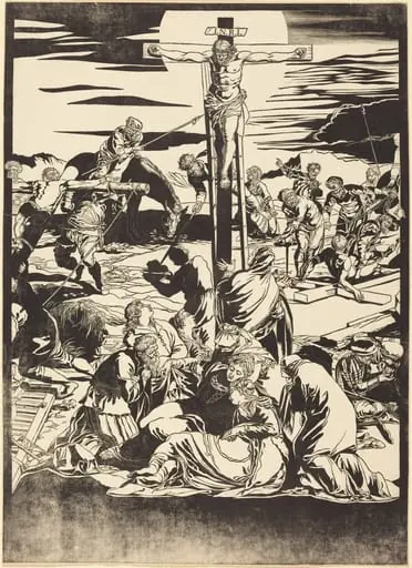The Crucifixion [center plate], by John Baptist Jackson