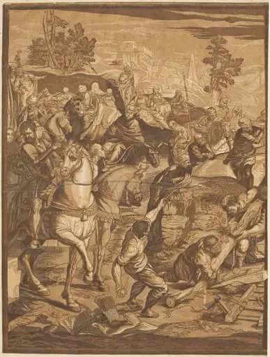 The Crucifixion (left panel), by John Baptist Jackson