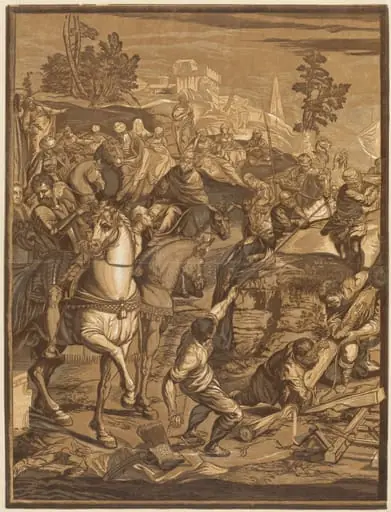 The Crucifixion (Left Panel), by John Baptist Jackson