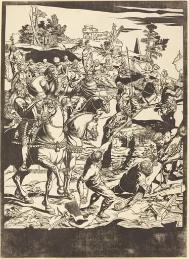 The Crucifixion [left plate], by John Baptist Jackson
