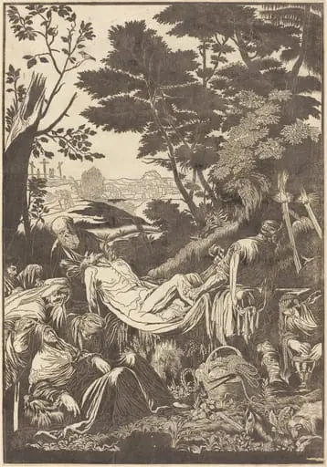 The Entombment [recto], by John Baptist Jackson