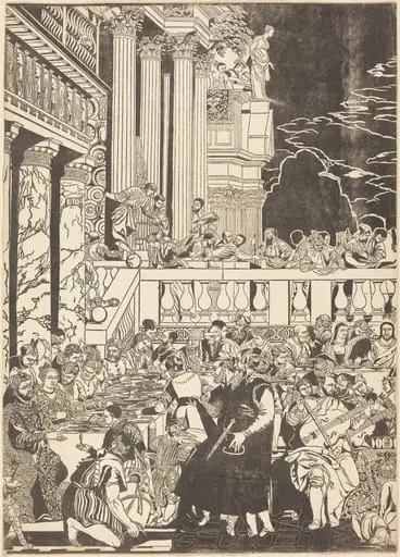The Marriage at Cana [left plate], by John Baptist Jackson