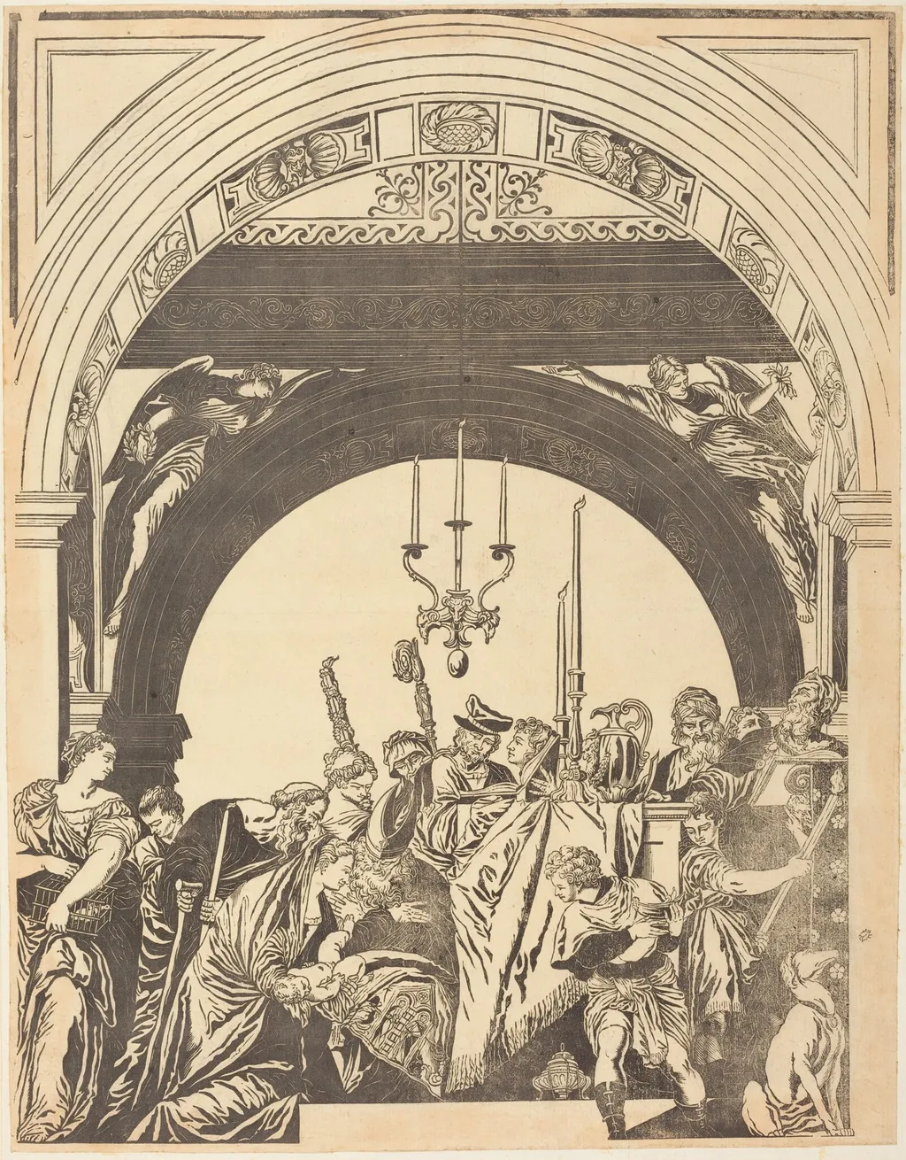 The Presentation in the Temple (The Circumcision), by John Baptist Jackson, ink, 1739