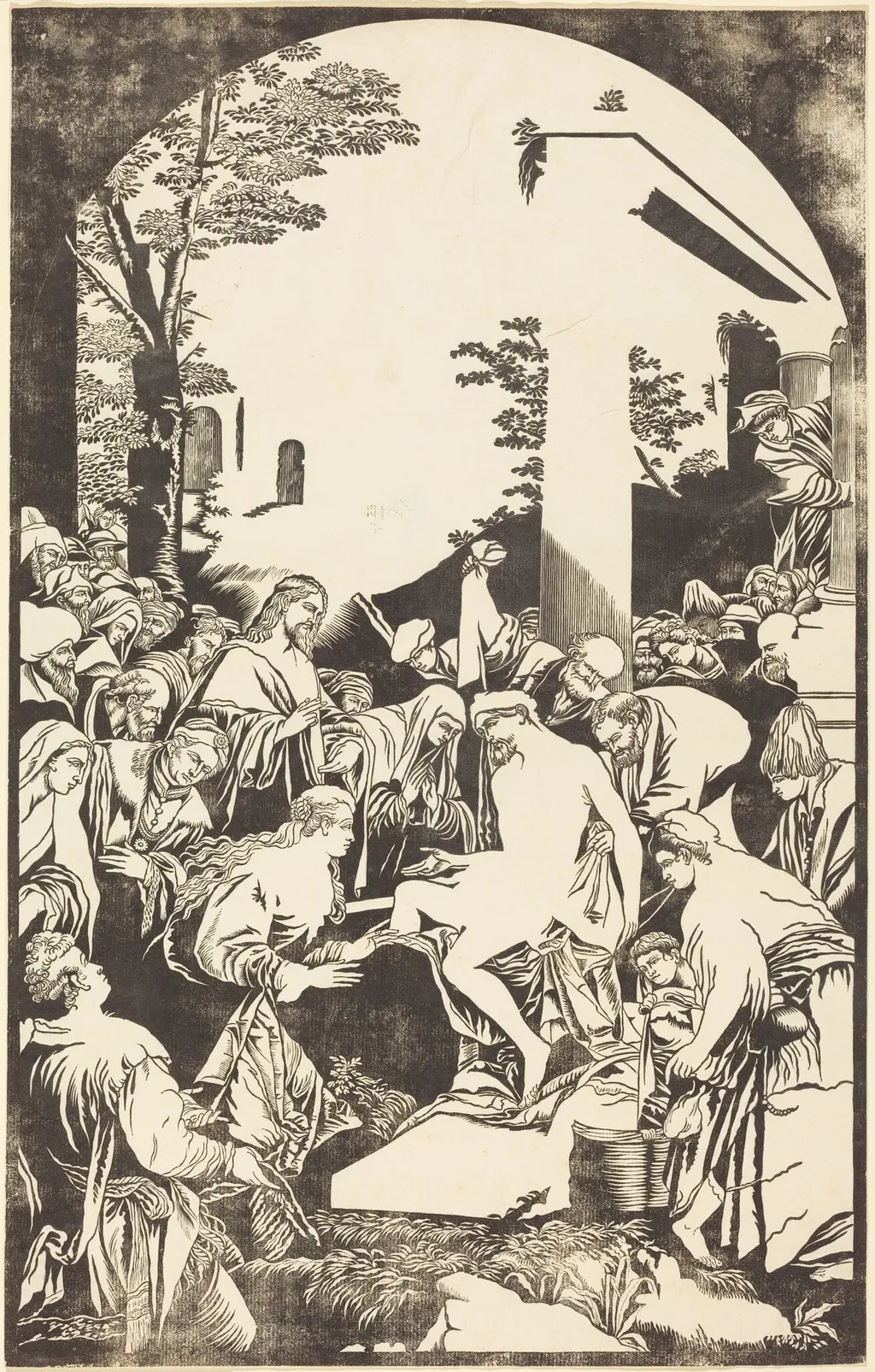 The Raising of Lazarus, by John Baptist Jackson, ink, 1742