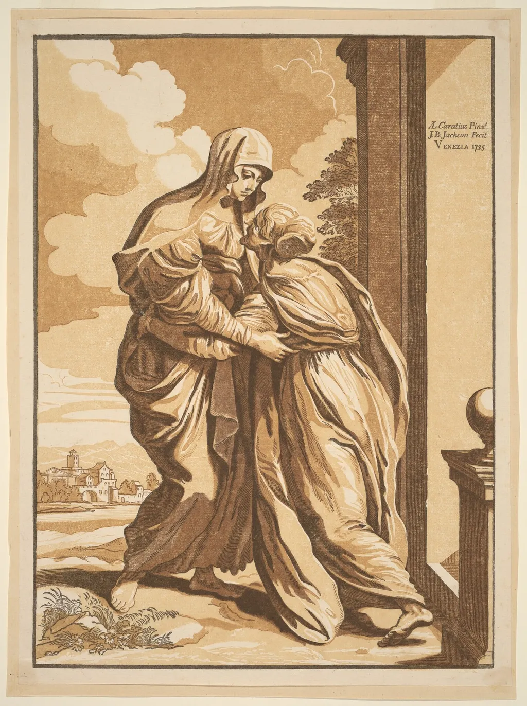 The Visitation, by John Baptist Jackson, ink, 1735