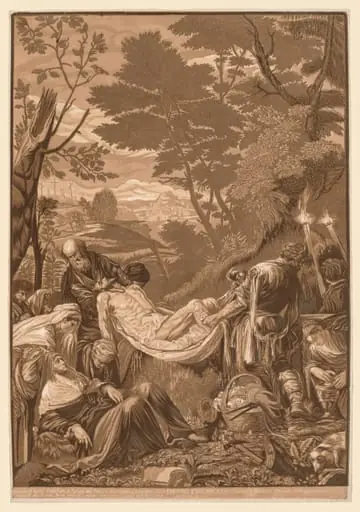 Venetian Set: Entombment of Christ, by John Baptist Jackson