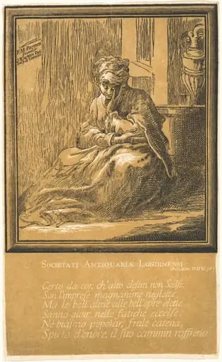 Woman Meditating, by John Baptist Jackson