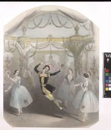 Print of Arthur Saint-Léon in La Esmeralda, by John Brandard