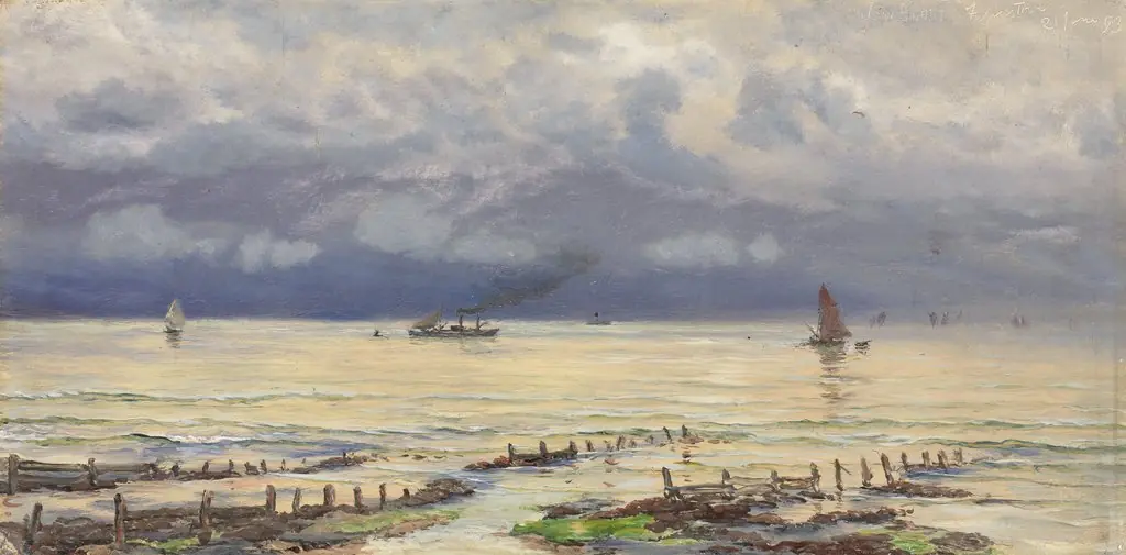 A View of Felixstowe, by John Brett
