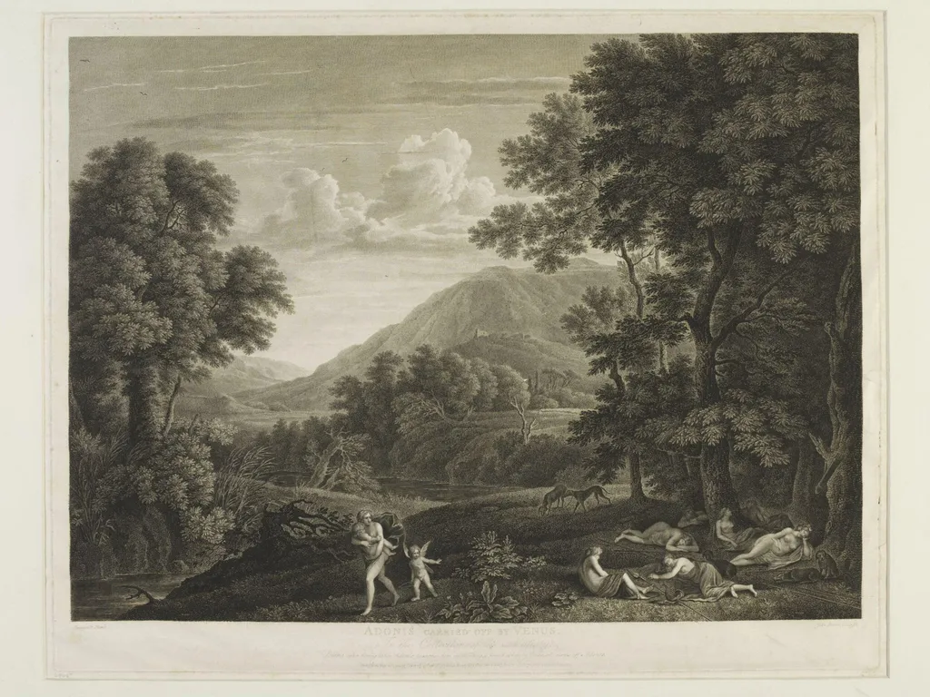 Adonis carried off by Venus, by John Browne, 1755