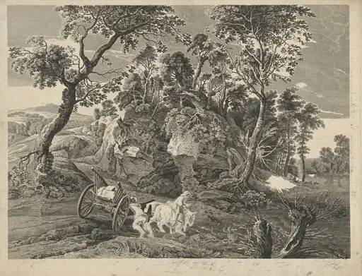 Landscape with Wagon, by John Browne