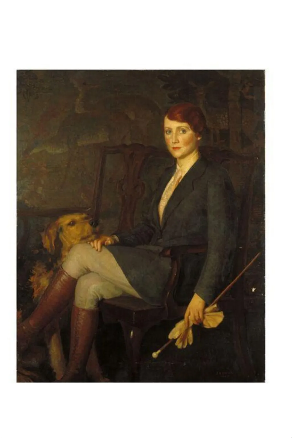 Fay Compton (possibly as Crawford in <i>This Woman Business</i> by Benn W. Levy), by John Bulloch Souter, paint, 1927