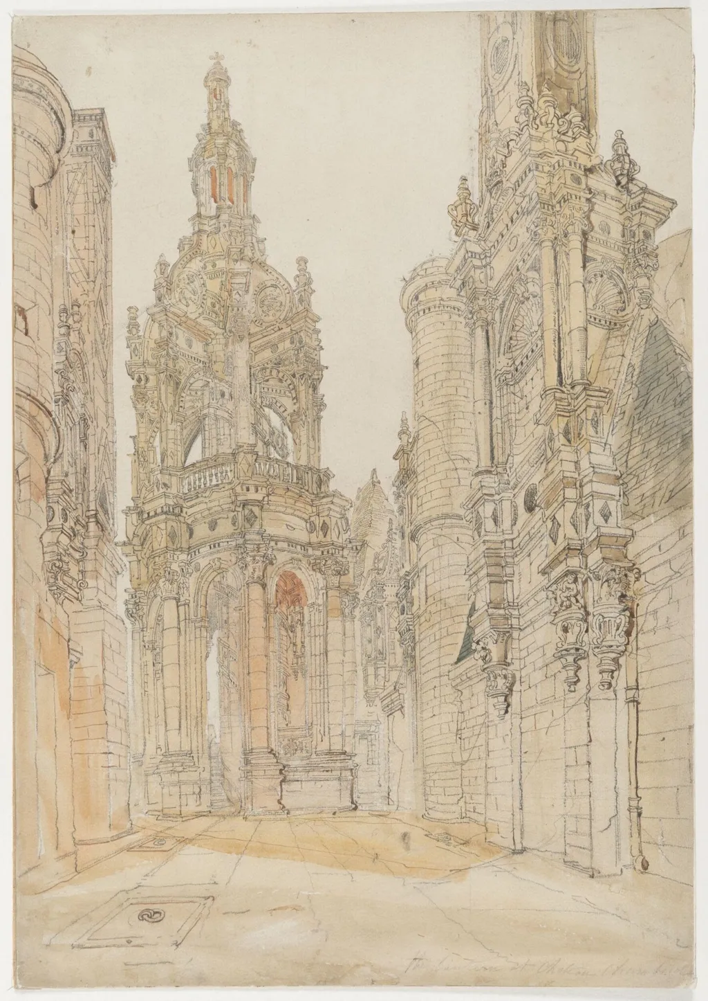 The Lantern, Chateau de Chambord, by John Burgess, watercolor, 1853