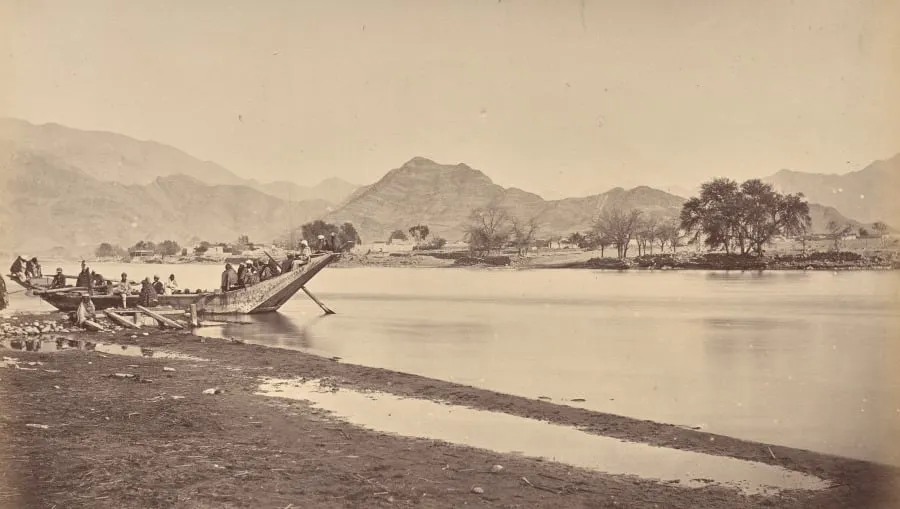 Lalpura from the Ferry, by John Burke, 1879