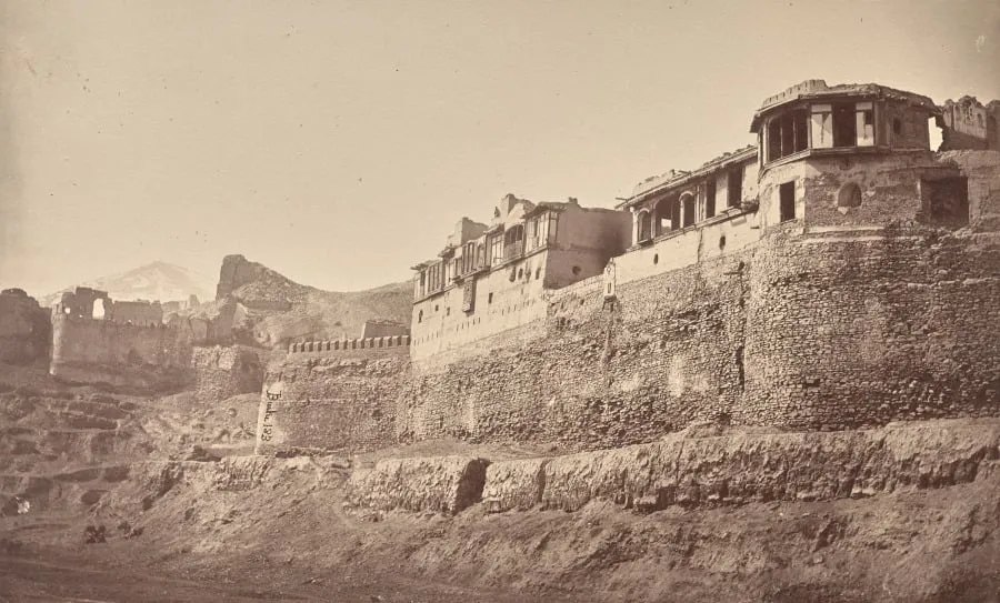 South Wall, Bala Hissar & Residency, by John Burke, 1879