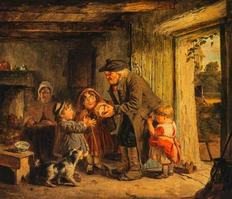 Grandfather's Return, by John Burr, oil, 1872