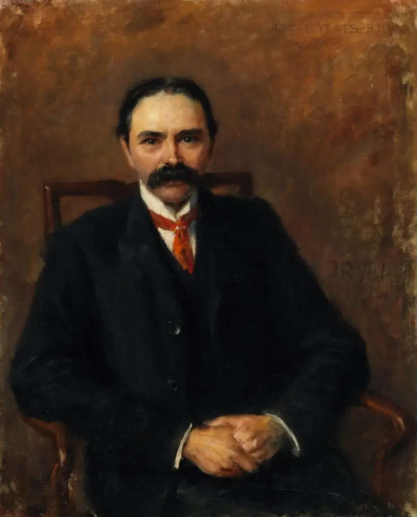 Portrait of Douglas Hyde, First President of Ireland (1860-1949), Poet and Scholar, by John Butler Yeats