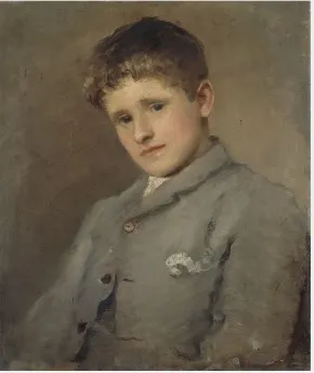 Portrait of Jack B. Yeats (1871-1957) as a Boy, by John Butler Yeats, oil, 1892