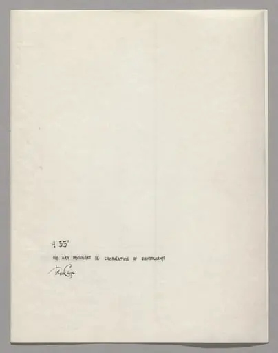 Untitled, by John Cage