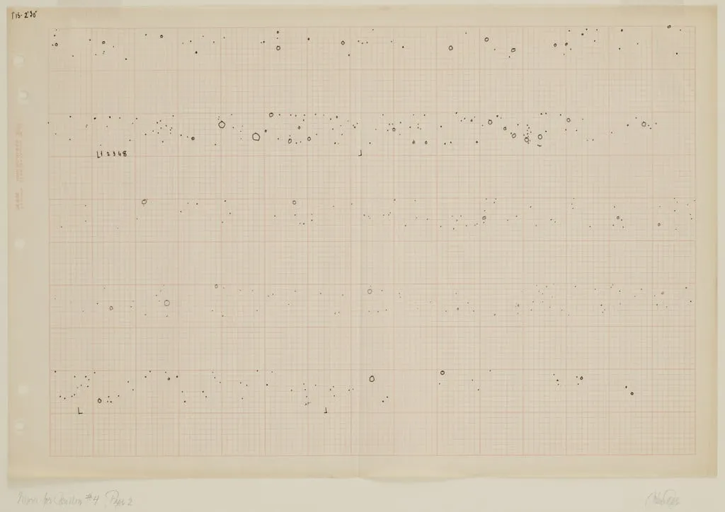 Untitled, by John Cage, ink, 1961