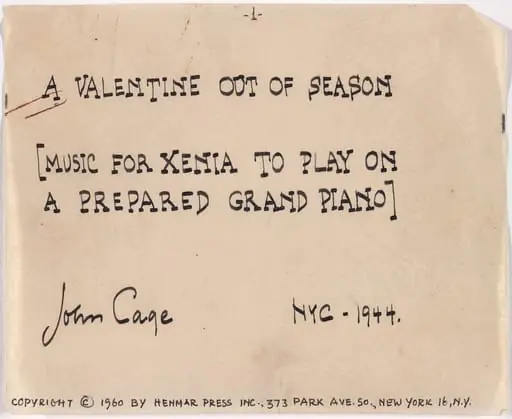 Untitled, by John Cage