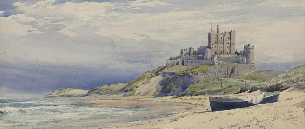 Bamburgh Castle, by John Callow, watercolor, 1871