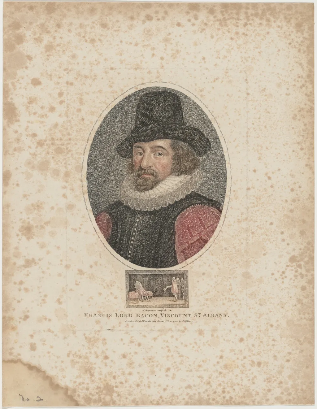 Francis Lord Bacon, by John Chapman, ink, 1798