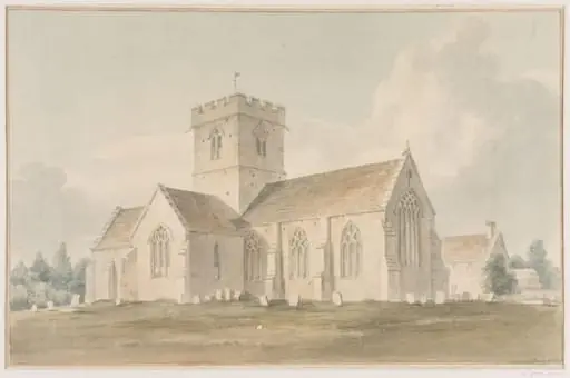 South-east view of Dinton Church, Wiltshire, by John Chessell Buckler