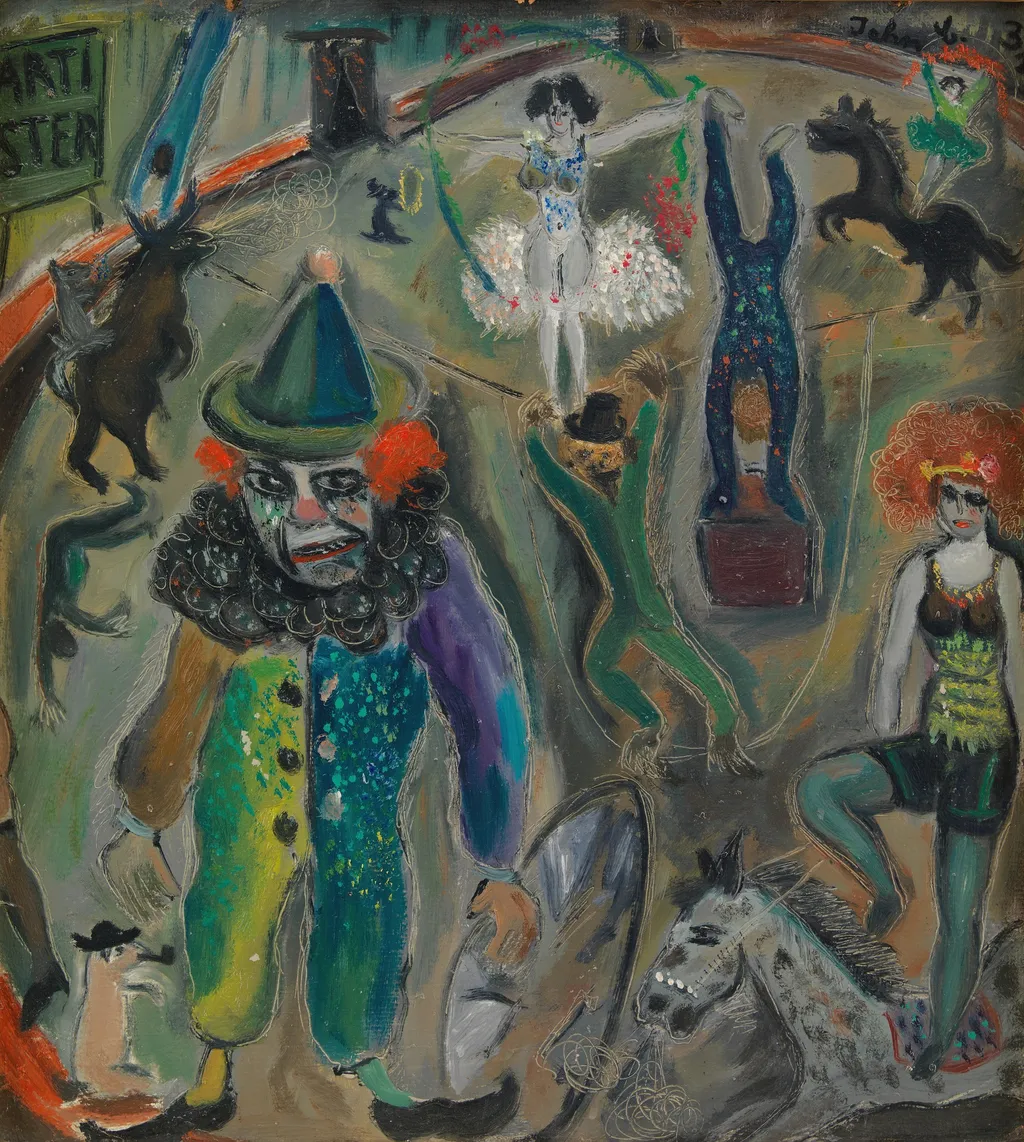 Gadebillede, by John Christensen, oil, 1932